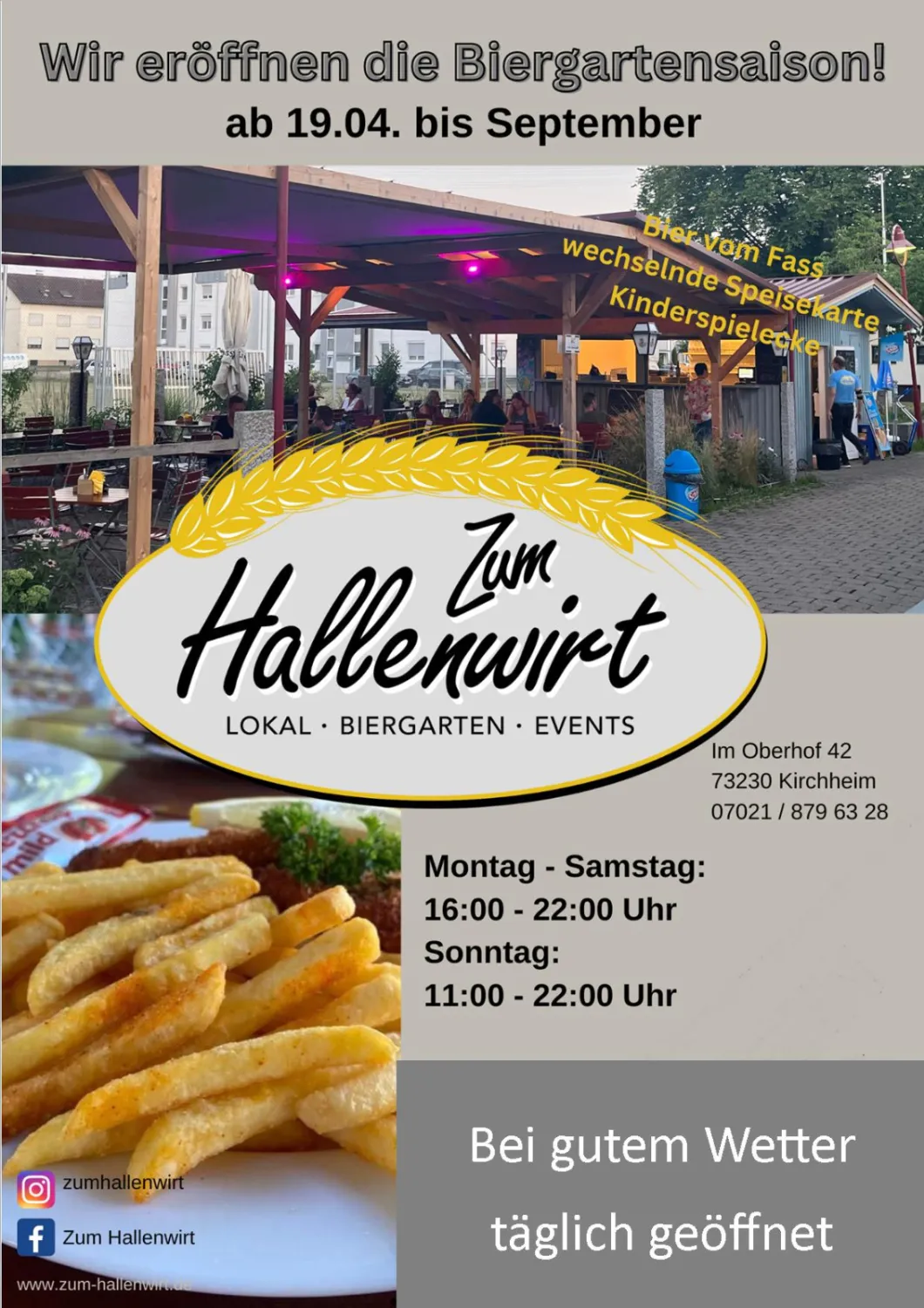 Flyer zum Hallenwirt